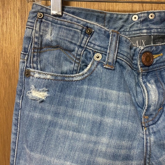 AX Armani Exchange Y2K Distressed Bootcut Jeans - Size 4S - Picture 5 of 13